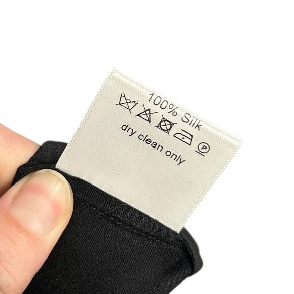 NWT Three Graces London Black 100% Silk Chloe Tiered Maxi Dress Womens 8 / US 4 - Picture 8 of 8